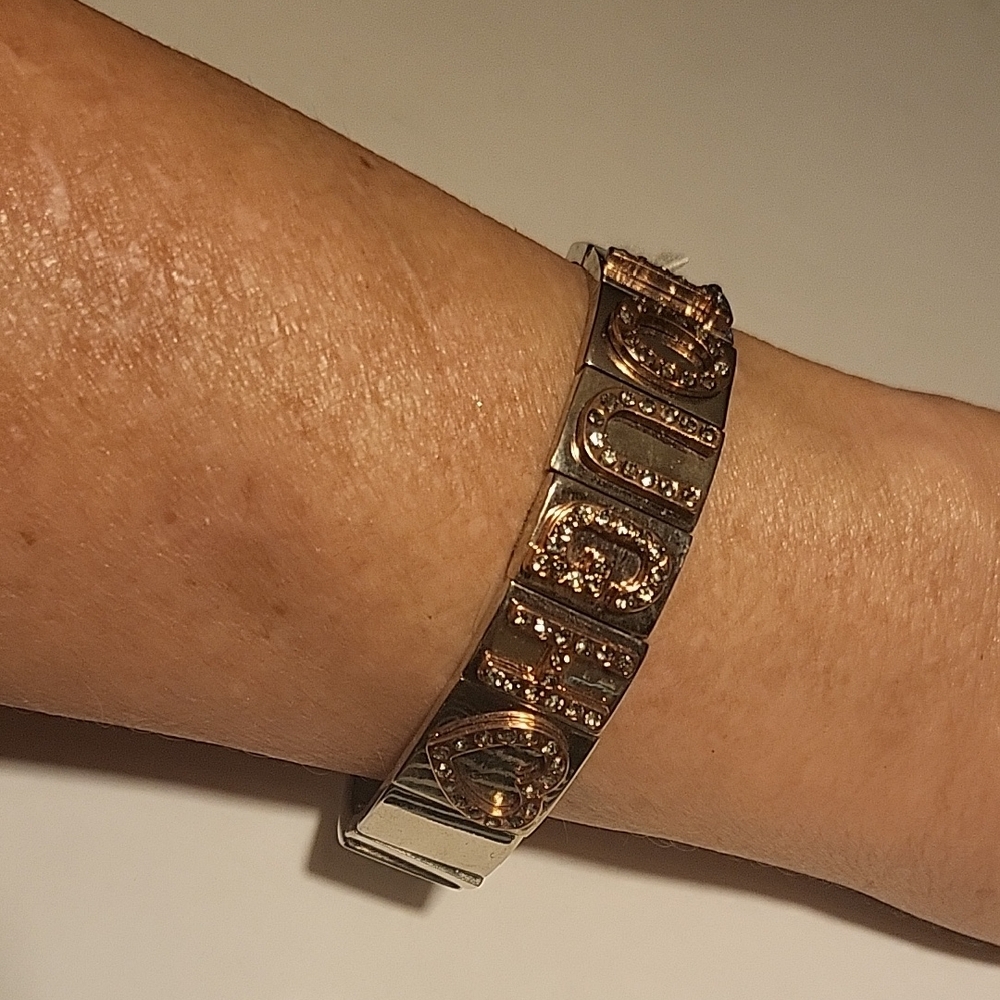 BCBGeneration  Silver Geometric Link Bracelet
